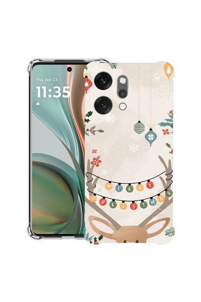 bestcase Удароустойчив гръб за OPPO Reno 14 5G с дизайн на коледни елени, 205...