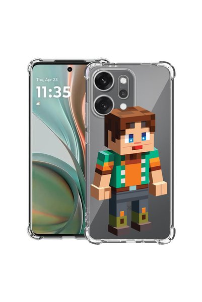 bestcase Husă antișoc pentru OPPO Reno 14 5G cu personaj Minecraft, 2052057 A...