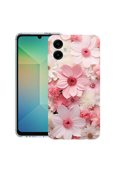 bestcase Husă antișoc pentru Samsung Galaxy A07 4G cu design roz și margarete...