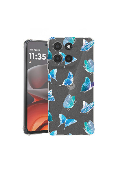 bestcase Husă antișoc pentru Motorola Moto G56 cu model fluture, 2052060 AS 1012