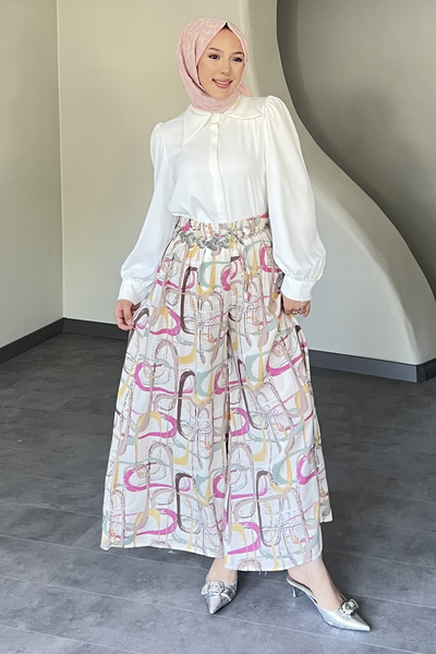 SaklıButik Paint Patterned Loose Pants