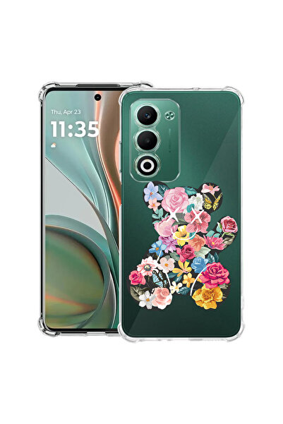 bestcase Husă antișoc pentru OPPO A5 5G cu design ursuleț de pluș și flori co...