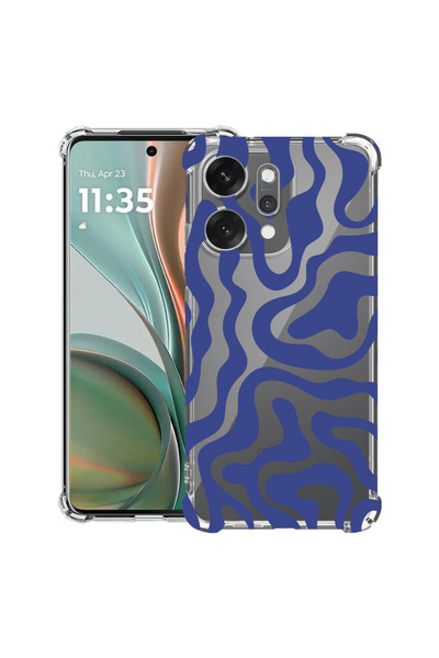 bestcase Αντικραδασμική θήκη πίσω μέρους για OPPO Reno 14 5G με σχέδιο μπλε α...