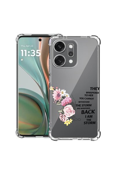 bestcase Удароустойчив гръб за OPPO Reno 14 5G с дизайн Eu Sunt Furtuna, 2052...