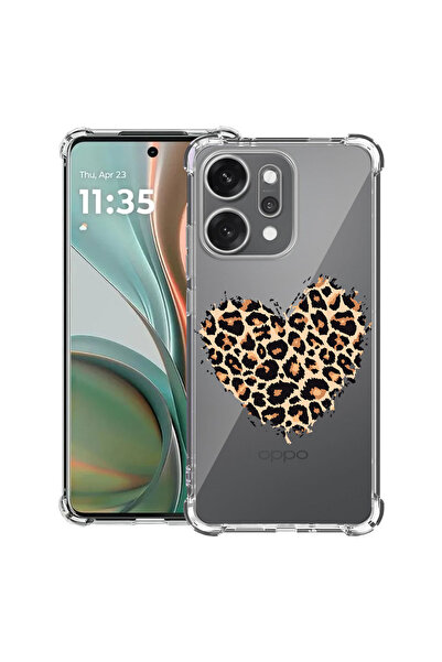 bestcase Удароустойчив гръб за OPPO Reno 14 5G с дизайн Леопардово сърце, 205...