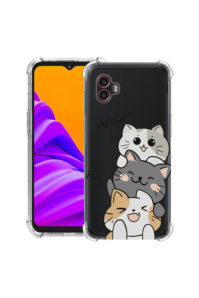 bestcase Husă antișoc pentru Samsung Galaxy Xcover 7 Pro cu design Cat Wow, 2052051 AS 1855