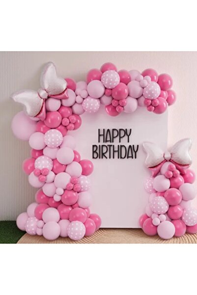 zola Set 111 baloane pentru arcada, Minnie Mouse, 100 buline dublu adezive, 5...