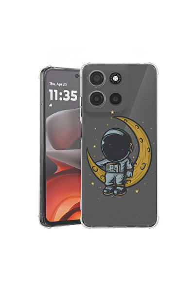 bestcase Husă antișoc pentru Motorola Moto G56 cu design Astronaut pe Lună, 2...
