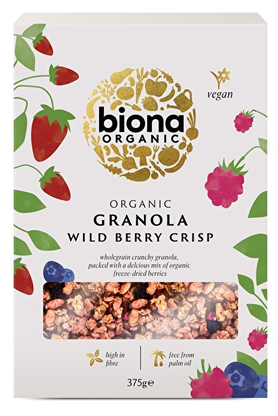 JollyMag Granola cu fructe de padure, crunchy, bio 375g Biona