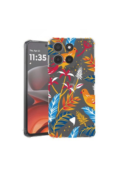 bestcase Husă antișoc pentru Motorola Edge 60 Pro cu design cu păsări colorat...