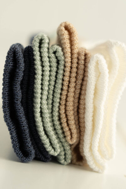 Kirazkids Baby Girl and Boy Knee-High Ribbed Cotton 4-Piece Socks Set