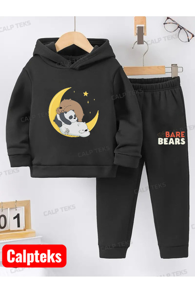 CALP TEKS TĂMĂRĂ DE SPORT PENTRU COPII CU GLUGĂ, IMPRIMATĂ, DIN BUMBAC GROS, ...