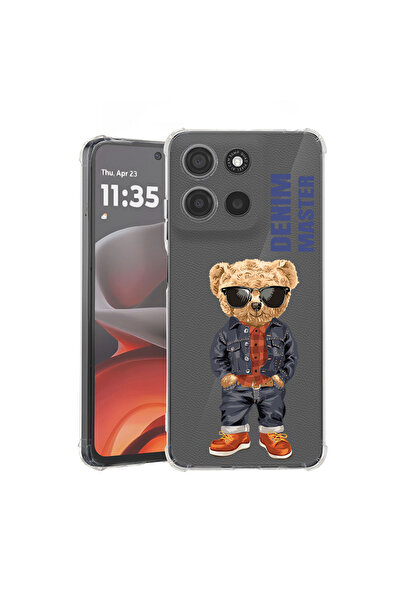 bestcase Husă antișoc pentru Motorola Moto G86 cu design Denim Master - Teddy...