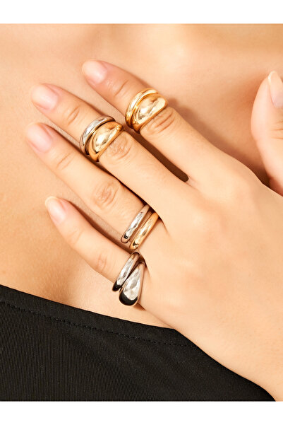 Styli مجموعة من 8 خواتم أكمام سادة