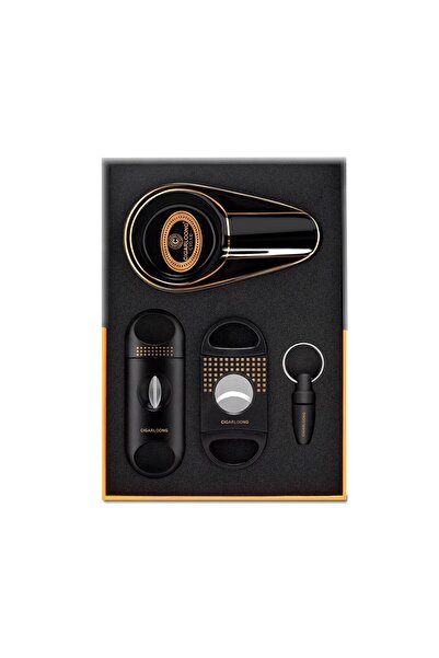 CIGARLOONG Puro Seti Küllük Kesici Delici Siyah