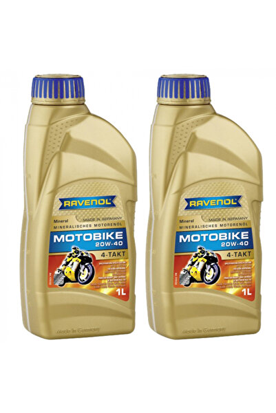 RAVENOL Pachet de 2 litri de ulei de motor Motobike 4T Mineral 20W40