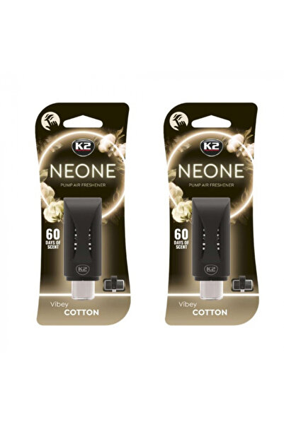 K2 Pachet de 2 x odorizante auto pentru ventilație Puf-Puf Neone Cotton (Unisex)