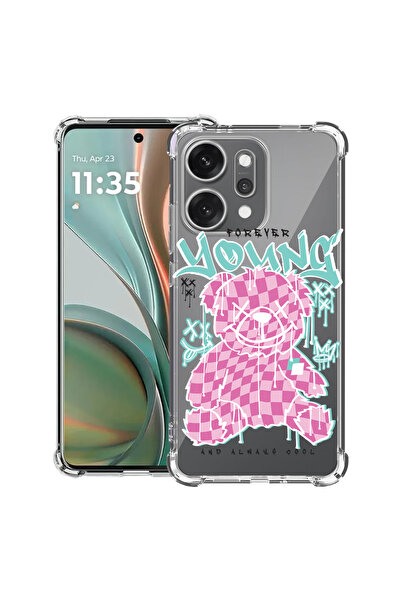 bestcase Anti Shock Back Case For OPPO Reno 14 5G with Design Teddy Bear Fore...