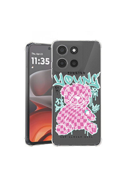 bestcase Carcasă antișoc pentru Motorola Edge 60 Pro cu design Teddy Bear Forever Young, 2052054 AS 1566