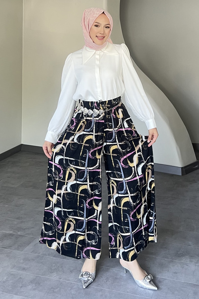 SaklıButik Paint Patterned Loose Pants