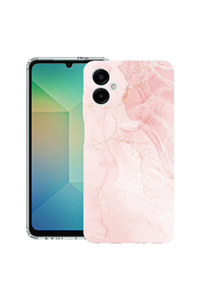 bestcase Husă antișoc pentru Samsung Galaxy A07 4G cu design marmură roz past...