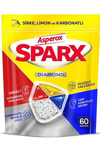 ASPEROX Sparx Diamond Bulaşık Makinesi Tableti 60'lı