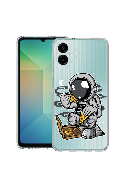 bestcase Удароустойчив калъф за Samsung Galaxy A07 4G с дизайн Astronaut Pizz...