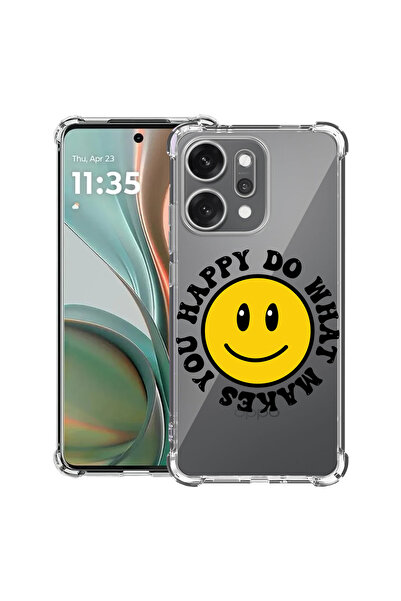 bestcase Husă antișoc pentru OPPO Reno 14 5G cu design Happy Smiley, 2052057 ...