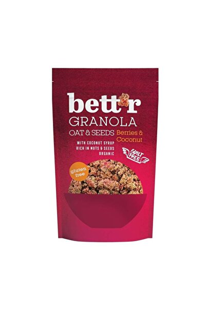 JollyMag Granola cu fructe de padure si cocos fara gluten 300g Bettr