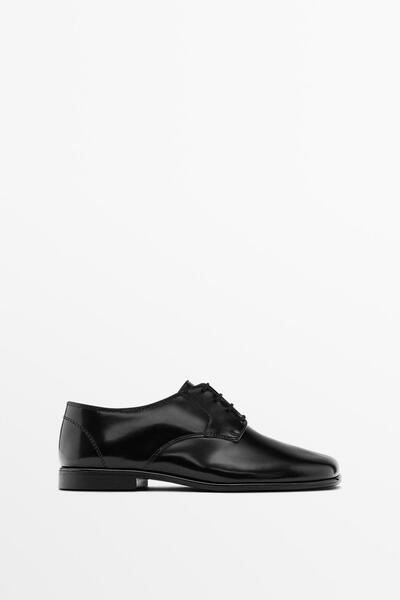 Massimo Dutti Yumuşak deri blucher ayakkabı