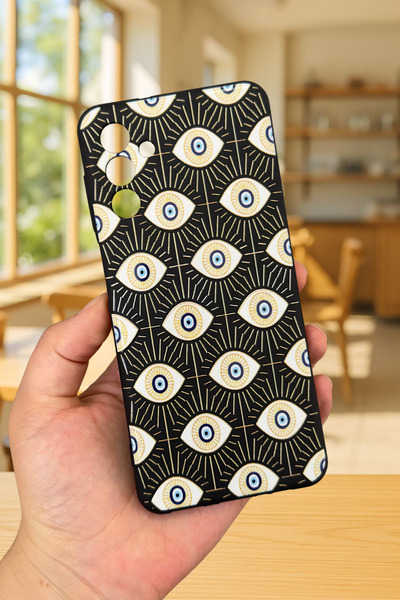 Vip Case Samsung Galaxy A04s Uyumlu EVIL EYE DESENLİ Silikon Darbe Emici Klas...