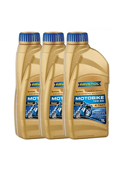 RAVENOL Pachet de ulei de 3 litri Motobike 4T Ester 10W60