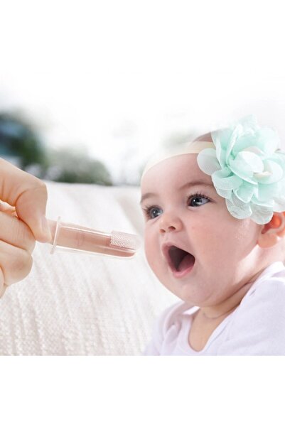 JollyMag Silikonový zubní kartáček, Mombella, náprstek, 3 měsíce+