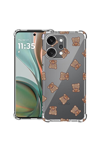 bestcase Husă antișoc pentru OPPO Reno 14 5G cu model ursuleț de pluș, 205205...