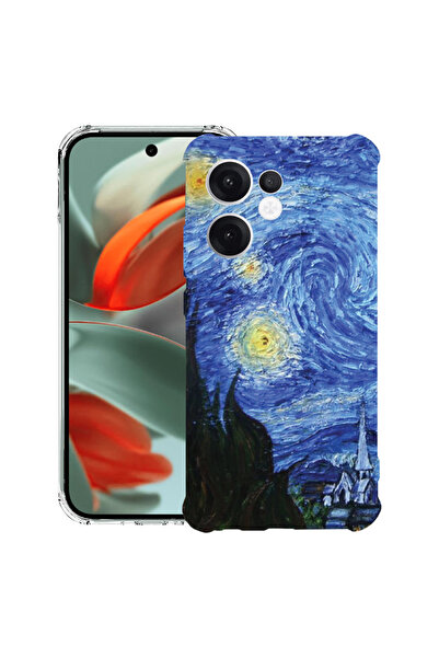 bestcase Carcasă antișoc Husa compatibilă cu Oppo Reno15, Van Gogh - Noapte î...