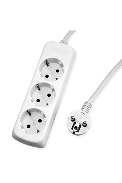 JollyMag Prelungitor electric cu impamantare si protectie copii, 3 prize, cab...