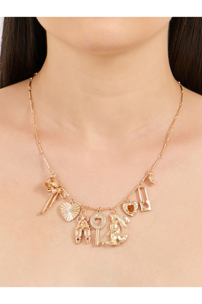 Styli Multi Charm Drop Necklace