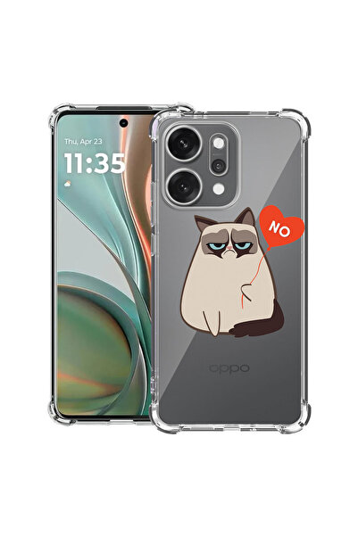 bestcase Husă antișoc pentru OPPO Reno 14 5G cu design meme - Grumpy Says No,...