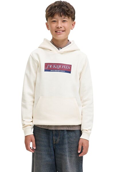 Jack & Jones Hanorac JACK & JONES Inwood Block Branding JNR - 12284098-Alb antic