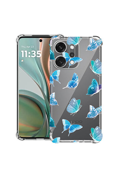 bestcase Husă antișoc pentru OPPO Reno 14 5G cu model fluture, 2052057 AS 1012