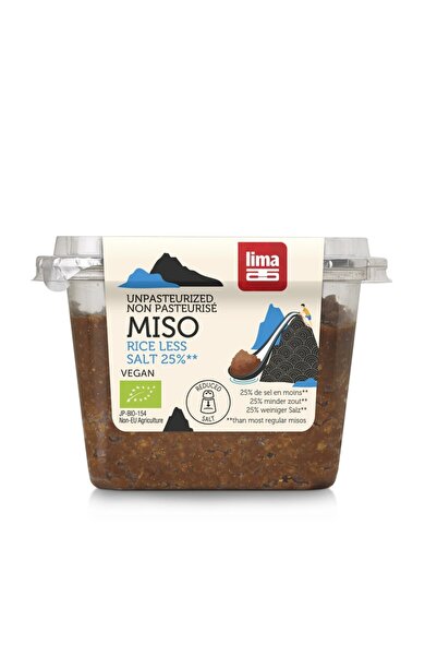 JollyMag Pasta Miso de orez si soia nepasteurizata cu continut redus de sare 300g Lima
