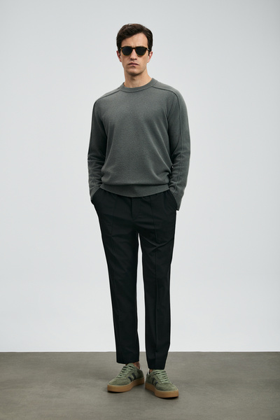 Lufian Simon Smart Men's Chino Trousers Slim Fit Black