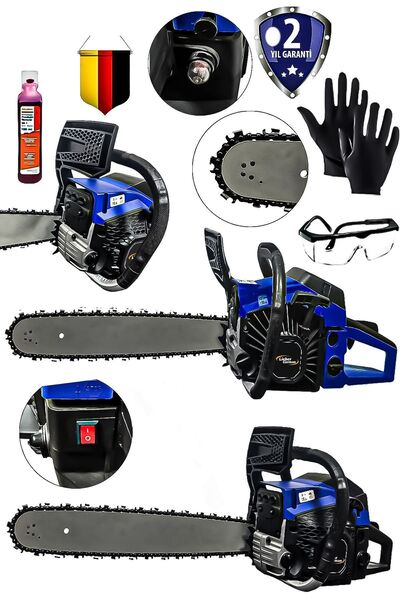 Lieber German LGMT5800 Çift Egsozlu 58CC Benzinli Zincirli Ağaç Dal Odun Kesm...