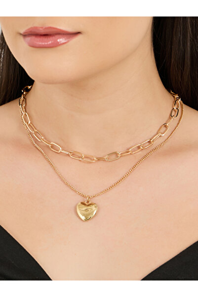 Styli قلادة على شكل قلب متعدد الطبقات
