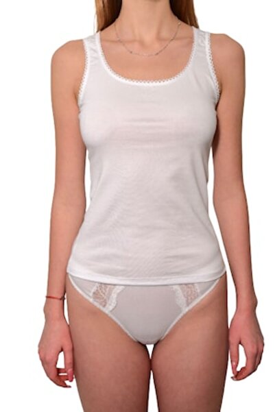 LUAN Women's tank top with wide straps, White