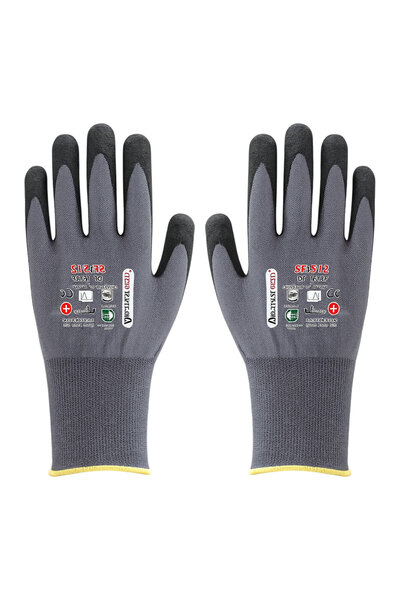 Badem10 Non-Slip 10 XL Ultra Nitrile Coated Gloves Size Safety Protective Industrial Type Work Gloves