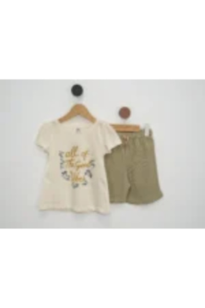 Mamboo Summer set for baby girl with t-shirt and shorts