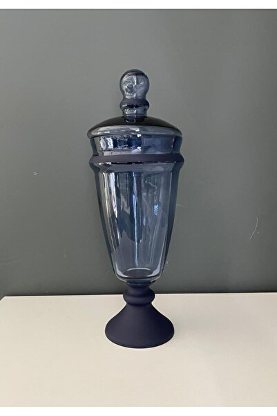 Decorium KAPAKLI AYAKLI VAZO YARI MAT KOBALT 36 CM