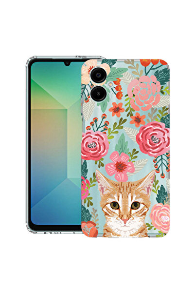 bestcase Husă antișoc pentru Samsung Galaxy A07 4G cu design pisică și flori,...