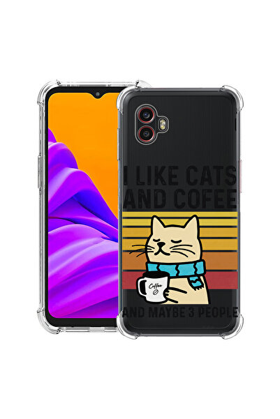 bestcase Husă antișoc pentru Samsung Galaxy Xcover 7 Pro cu design pisici și cafea, 2052051 AS 1851